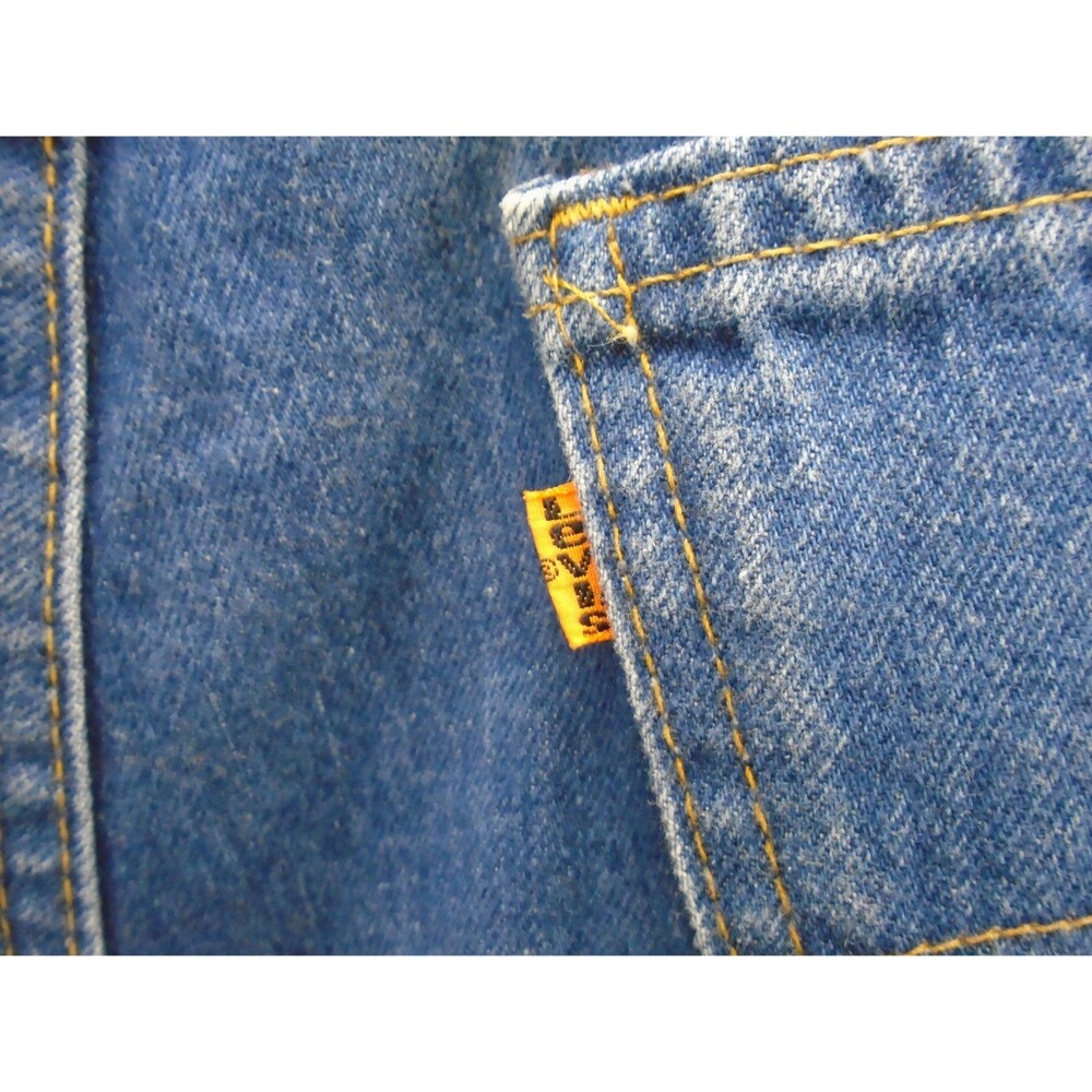 Vintage Levi's 517 1980's ORANGE TAB Men Bootcut Blue Jeans 34 (32x30) MADE USA - Picture 13 of 16